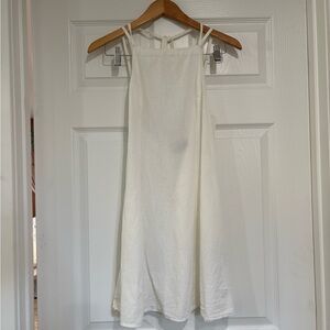 ASOS White Linen Strappy Mini Dress